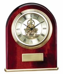 Rosewood Mantle Clock 9 1/4 x 8 1/2