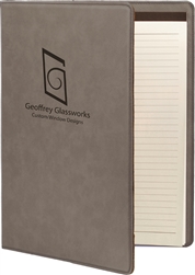 Executive Leatherette Portfolio (med) - Gray