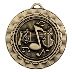 2 5/16" Spinner Medal, Music