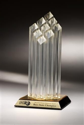 Achievement Diamond Nine Posts Acrylic Award 14"
