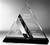 Achievement Dual Triangle Acrylic with Black Acrylic Base 7"