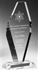 Offset Diamond Clear Acrylic Award 9"