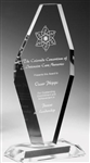 Offset Diamond Clear Acrylic Award 9"