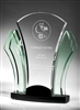 Achievement Clear Acrylic with Jade Wings Award 13"