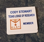 Texas Lodge of Research Pocket Badge - MEMBER