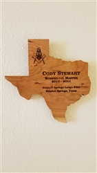 Texas Past Master on Cherry Plaque