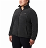 COLUMBIA WOMEN BENTON SPRINGS FULL ZIP FLEECE CHARCOAL HEATHER - PLUS SIZE