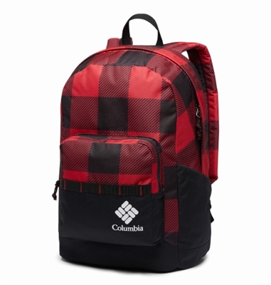 COLUMBIA ZIGZAG 22L BACK PACK MOUNTAIN RED CHECK PRINT