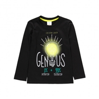 MMD KIDS T-SHIRT GENIUS LONG SLEEVE BLACK