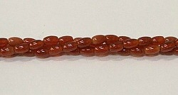 PO1-10-RED AGATE RICE BEADS