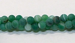 Q24-06mm GREEN AGATE MATTE FINISH