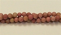 QRB111-04mm REDWOOD JASPER MATTE FINISH BEADS