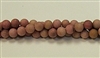 QRB111-06mm REDWOOD JASPER MATTE FINISH BEADS