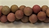 QRB111-10mm REDWOOD JASPER MATTE FINISH BEADS