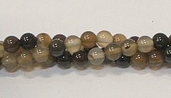 R31-06mm COFFEE AGATE BEADS