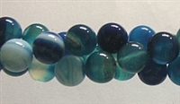 R32-10mm BLUE AGATE BEADS