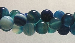 R32-10mm BLUE AGATE BEADS