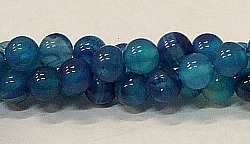 R32-08mm BLUE AGATE BEADS