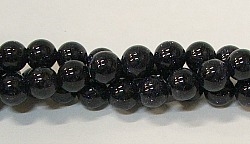 R41-08mm BLUE GOLDSTONE BEADS