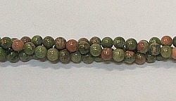 R42-04mm UNAKITE BEADS