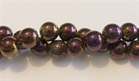 RB157-08 HEMATITE MATALLIC PURPLE BEADS