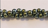 RB159-06-HEMATITE MATALLIC GREEN BEADS