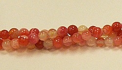 RB179-04mm RED LACE AGATE BEADS