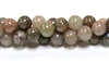 RB581-08mm STONE BEADS IN SILVER LEAF AGATE