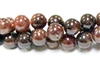 RB590-10mm STONE BEADS IN ORANGE HESSONITE  GARNET