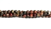 RB614-04mm STONE BEADS IN RED SKIN PANTHER