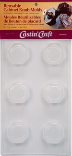 Octagon w/ Border Knob Molds Reusable (Qty 6 - 1/2 oz cavities)