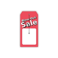 "Blow Out Sale", 2.375 x 4.75 in., Slit Hang Tag, 500 per shrink pack