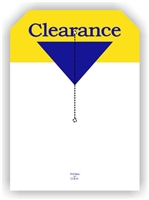 "Clearance", 5 x 7in., Slit Hang Tag, 250 per shrink pack
