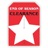 "End of Season Clearance", 5 x 7in., Slit Hang Tag, 250 per shrink pack