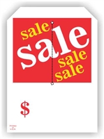 "sale Sale sale sale", 5 x 7in., Slit Hang Tag, 250 per shrink pack