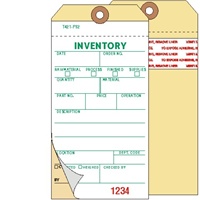 <!070>Inventory, 2-Ply Carbonless, Manila, w/Adhesive Strip, Box of 500, Plain, Sequence per factory