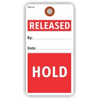 RELEASE / HOLD, 5.75" x 3", White Paper,1 Stub, Plain, Pack of 100