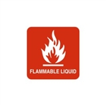 Flamable Liquid, 7/8" x 7/8", Vinyl, Dispenser Box of 750