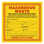 Hazardous Waste, 6" x 6", Vinyl, Pack of 100