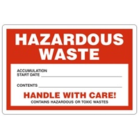 Hazardous Waste, 6" x 4", Paper, Pack of 100