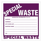 Special Waste,  6" x 6", Vinyl, Pack of 100