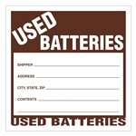 Used Batteries,  6" x 6", Vinyl, Pack of 100