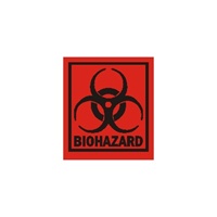 Biohazard, 2" x 1-3/4", Paper, Roll of 500