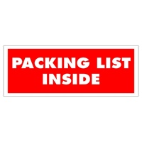 Packing List Inside, 4" x 1-1/2", Paper, Roll of 500