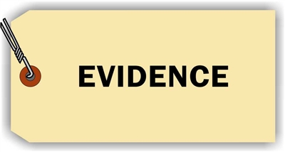 "Evidence", 3.125 x 6.25 in., 13Pt Manila paper, Wired, 100 per shrink pack