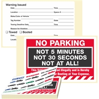 NO PARKING,…Not at All!, 8" x 5", Peel to Remove, 50 per Book