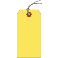 <!020>Shipping Tag, Hvy. Wt., Yellow, Sz #10, Pack of 100, Looped String