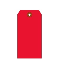 <!010>Shipping Tag, Hvy. Wt., Red, Sz #10, Pack of 100, Plain
