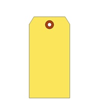 <!010>Shipping Tag, Hvy. Wt., Yellow, Sz #10, Pack of 100, Plain