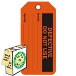 <!0120>Defective Do Not Use,  6-1/4" x 3", Fluorescent Red, In-a-Box of 100